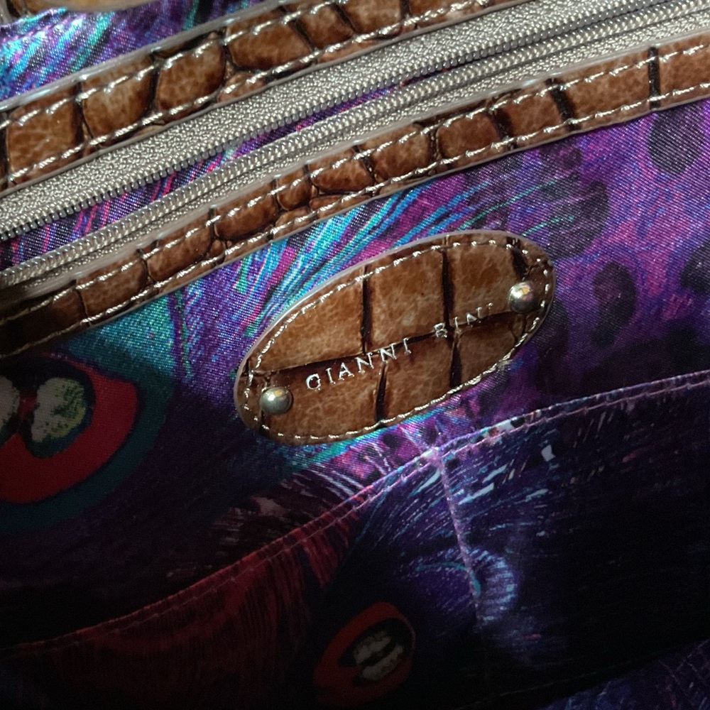 GIANNI BINI CROCODILE EMBOSSED HANDBAG. - Picture 7 of 10